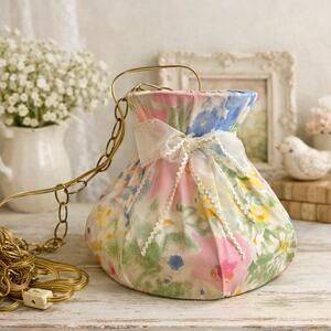 Victorian Swag Hanging Floral Vintage Light Plug In Cottagecore